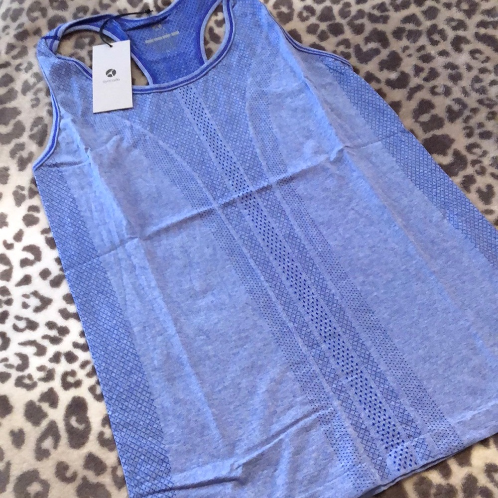 Avocado Sapphire Blue Purple AVO-Tech Racerback Tank Top Size Large